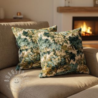 Dekostoff jacquard Aubusson emeraude