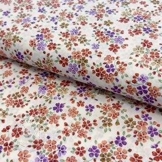 Baumwollstoff Simie flowers offwhite digital print