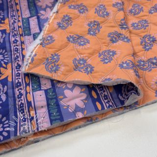 Baumwollstoff VOILE STEPPED Daria flower purple digital print