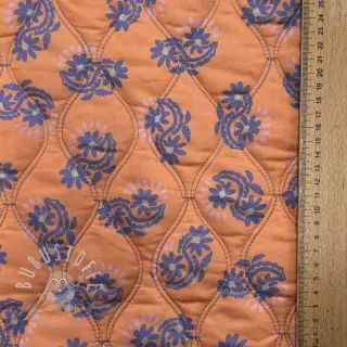 Baumwollstoff VOILE STEPPED Daria flower purple digital print
