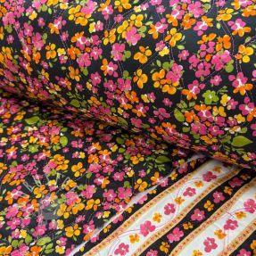 Baumwollstoff VOILE STEPPED Ophelia flower digital print