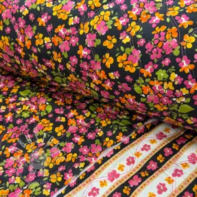 Baumwollstoff VOILE STEPPED Ophelia flower digital print