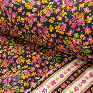 Baumwollstoff VOILE STEPPED Ophelia flower digital print