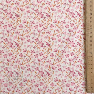 Baumwollstoff Fine flowers pink