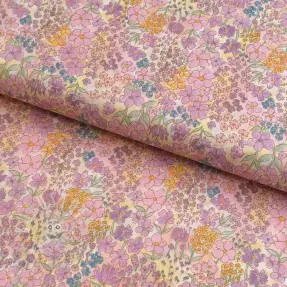 Baumwollstoff VOILE Small hayppy flowers digital print