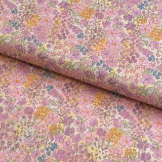 Baumwollstoff VOILE Small hayppy flowers digital print