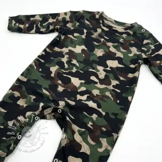 Baumwollstoff Camouflage green digital print