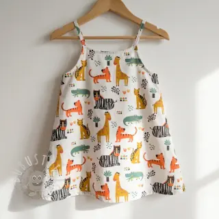 Baumwollstoff Safari time offwhite digital print