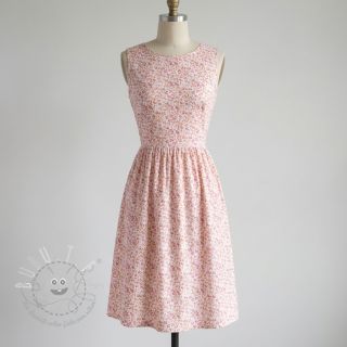 Baumwollstoff Fine flowers pink