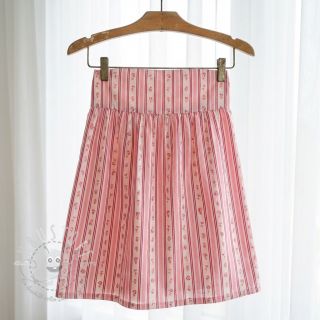 Baumwollstoff Fine flowers STRIPE pink