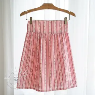 Baumwollstoff Fine flowers STRIPE pink
