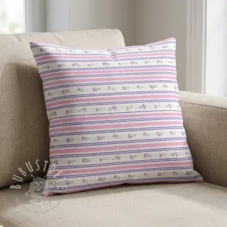 Baumwollstoff Fine flowers STRIPE purple