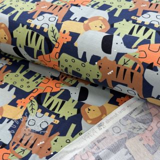 Sweatstoff Animaland navy