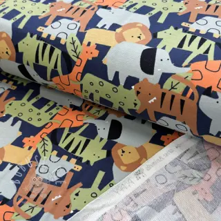 Sweatstoff Animaland navy