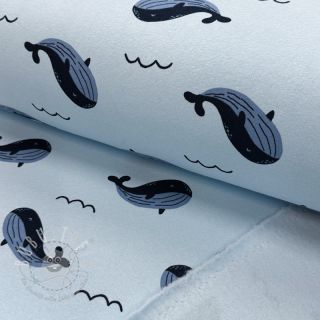 Sweat kuschel JOGGING Whales blue