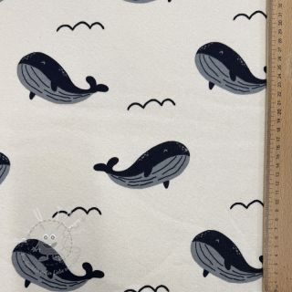 Sweat kuschel JOGGING Whales ecru