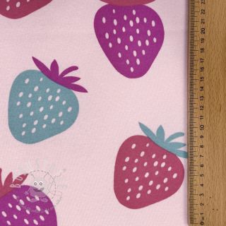Sweat kuschel JOGGING Strawberries pink