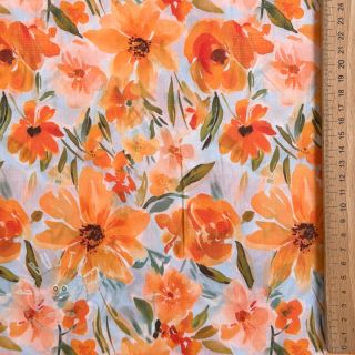 Baumwollstoff VOILE Sarah flowers digital print