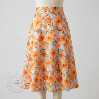 Baumwollstoff VOILE Sarah flowers digital print