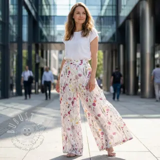 Baumwollstoff VOILE Emily flowers digital print