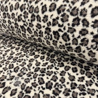 Mantelstoff TEDDY JACQUARD Animal skin brown