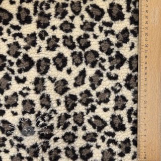Mantelstoff TEDDY JACQUARD Animal skin brown