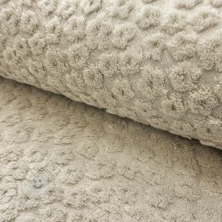 Fleece JACQUARD Flowers ecru