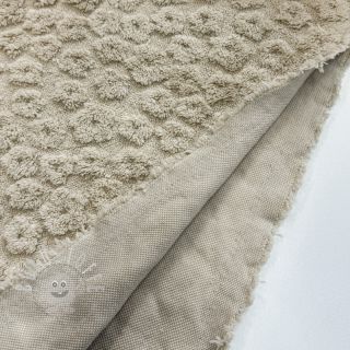 Fleece JACQUARD Flowers ecru