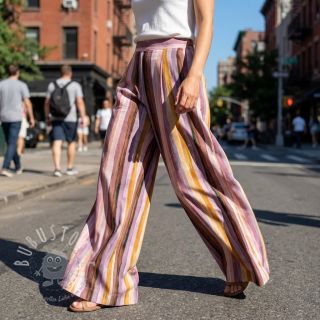 Viskosestoff RADIANCE Stripes lavender digital print