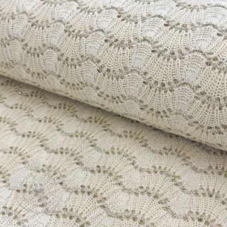 STRICKSTOFF jacquard LUREX ecru