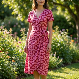 Viskosestoff STRETCH Abstract pink