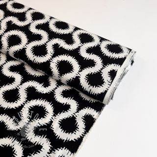 Viskosestoff STRETCH Abstract black