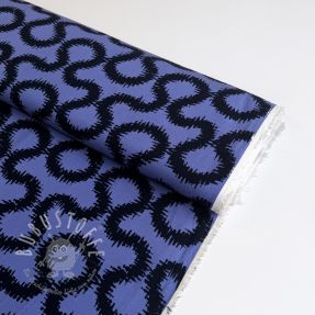 Viskosestoff STRETCH Abstract blue