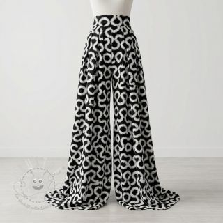 Viskosestoff STRETCH Abstract black