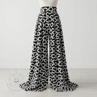 Viskosestoff STRETCH Abstract black