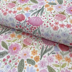 Double gauze/musselin Flowers pink dream digital print