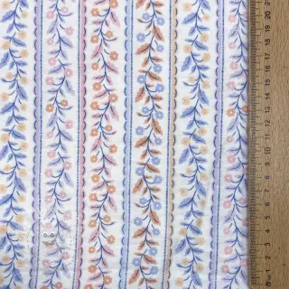 Double gauze/musselin Leaves in stripes digital print ORGANIC