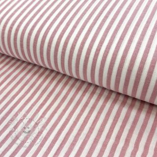 Double gauze/musselin YARN DYED Summer stripe rose