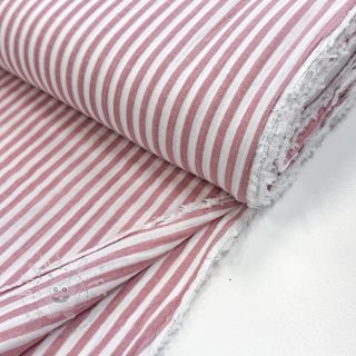 Double gauze/musselin YARN DYED Summer stripe rose