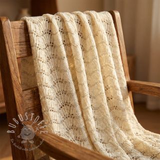 STRICKSTOFF jacquard LUREX ecru