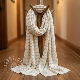 STRICKSTOFF jacquard LUREX ecru