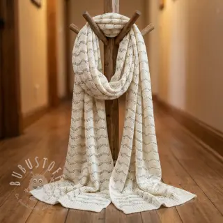 STRICKSTOFF jacquard LUREX ecru