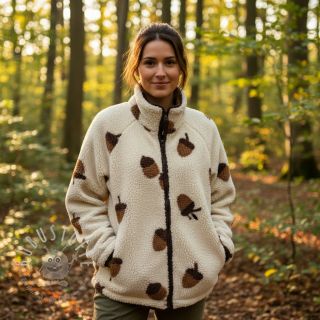 Mantelstoff TEDDY JACQUARD Acorns