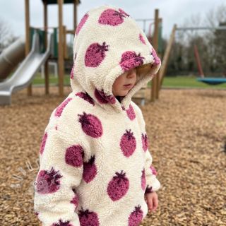 Mantelstoff TEDDY JACQUARD Strawberries