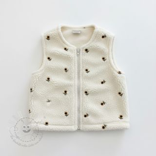 Mantelstoff TEDDY JACQUARD EMBROIDERY Sunflower