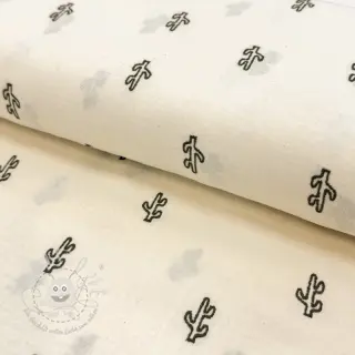Double gauze/musselin EMBROIDERY Cactus SIMPLY NATURAL