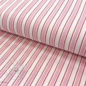 Double gauze/musselin YARN DYED Stripe in stripe pink