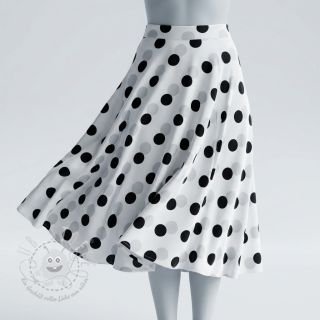 Viskosestoff RADIANCE Polka BIG dot white