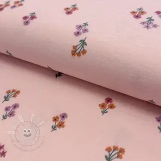 Baumwollstoff FLANNEL Flowers light pink