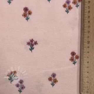 Baumwollstoff FLANNEL Flowers light pink